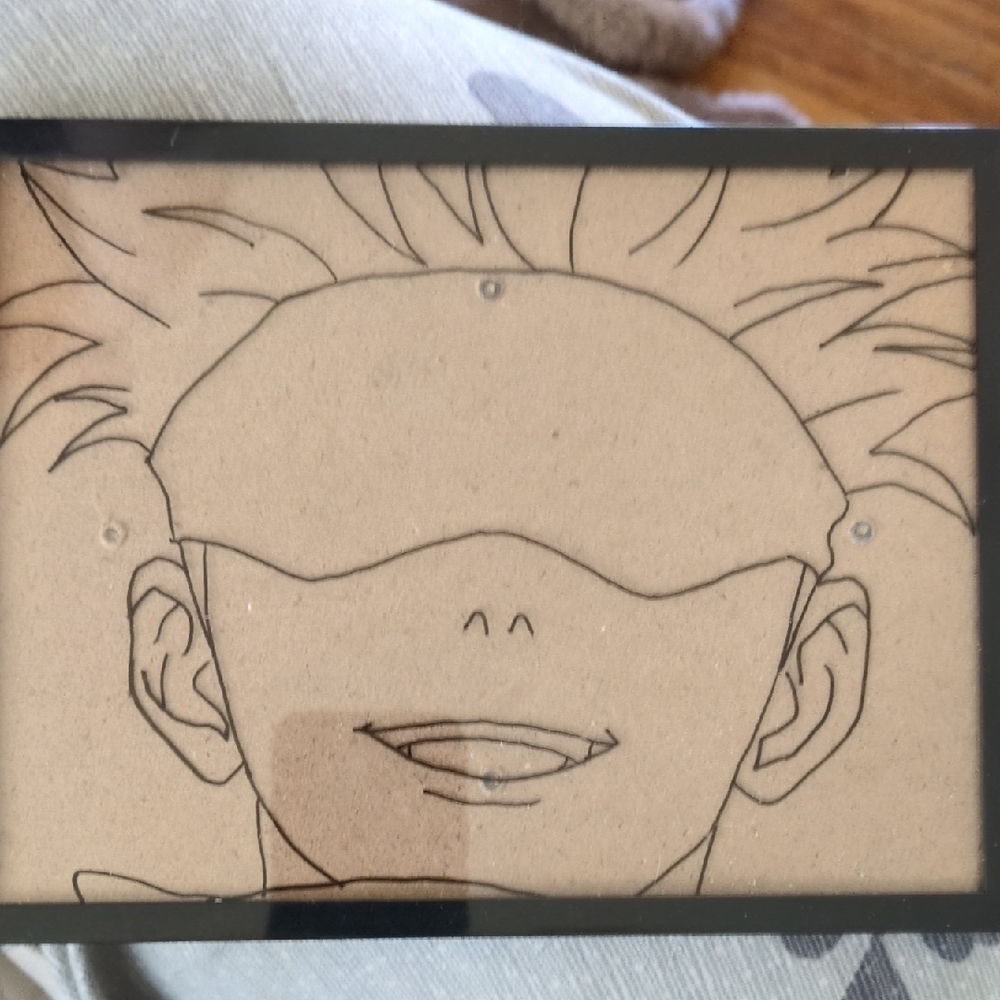 Gojo Satoru Glass Painting